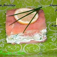 recette Mille feuilles de saumon et crudités