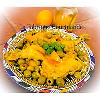 recette Tajine de poulet aux olives et citrons confits