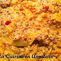 recette Quinoa et boulghour à la crème et poivrons confits