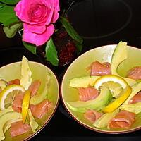recette Salade de avocat et saumon