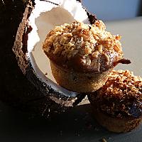 recette muffin gourmand lait de coco / banane/ noix de pécan