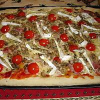 recette Pizza au jambon ,tomates cerises et camembert