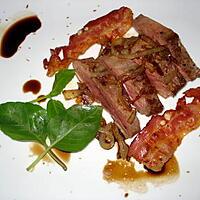 recette Magret de canard au bacon