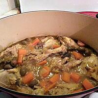 recette Tajine de poulet aux carottes et aux olives