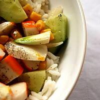 recette Salade de riz au surimi