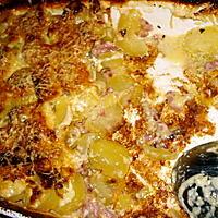 recette Gratin de pommes de terre aux lardons et de oignons
