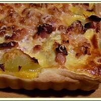 recette Tarte pomme-de-terre, oignon et lardons fumés