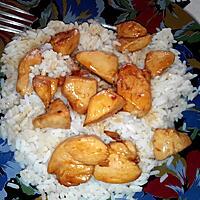recette Riz et son poulet sauce soja-miel