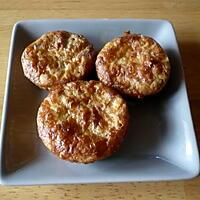 recette Muffins salés cantal/St nectaire/bacon