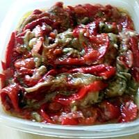 recette Salade d'aubergines et de poivrons grillés