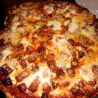 recette Pizza aux saucisses et merguez