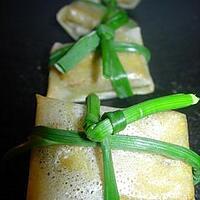 recette Petits paquets croustillants-fondants  de foie Gras