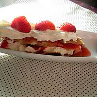 recette recette mille feuilles  chantilly  fraises de rosinette