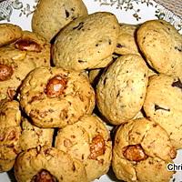 recette Cookies aux beurre de cacahuètes et chouchoux