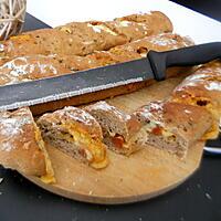 recette Baguettes fourrés chorizo fromages