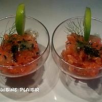 recette Petite entrée de saumon frais sauce aux herbes aromatiques