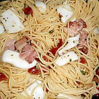 recette Spaghetti aux blancs de calamars