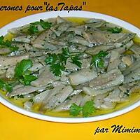 recette Boquerones (anchois cuits au vinaigre) pour "Las Tapas" chapitre 1