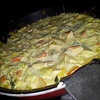 recette Poêlée de poireaux et surimi au curry