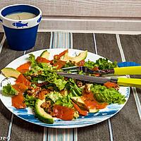 recette Salade de truite, avocat et noix