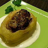 recette Pommes de terre farcies sauce au Gorgonzola