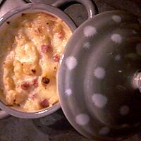 recette Purée de pomme de terre agrémenté jambon et fromage au four