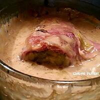 recette Roulade de jambon au poireau, sauce champignons crème