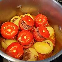 recette Tomates et pommes de terre farcies en cocotte
