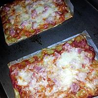 recette Pizza individuels de ravioles au jambon et 3 fromages