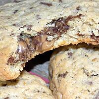 recette Cookies géants coeur praliné