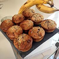 recette Muffins à la banane et pépites de chocolat