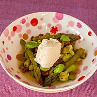 recette Salade aux asperges vertes et aux tomates confites