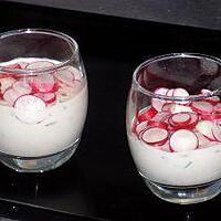 recette Verrines jambon et radis roses(compatible dukan)
