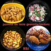 recette Pommes de terre grenailles / lardons / oignons au COOKEO