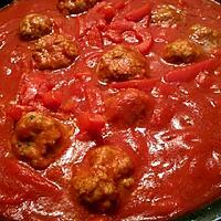 recette Sauce poivron tomate et petites boulettes pour spaghetti