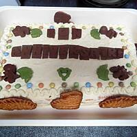 recette Gâteau d'anniversaire aux petits beurre thème dinosaure