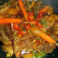 recette Tajine d agneau aux artichaut,petits pois,carottes