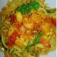 recette Spaghetti Terre-Mer au Curry