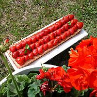 recette Tarte aux fraises et à la rhubarbe
