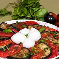 recette Salade de tomates - mozzarella - aubergines