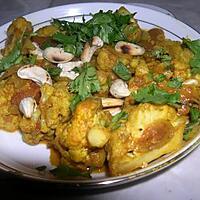 recette Chou-fleur aux noix de cajou (plat indien)
