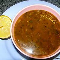 recette Soupe marocaine (HARIRA) aux lentilles