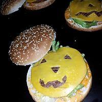 recette Hamburger citrouille d'hallowen
