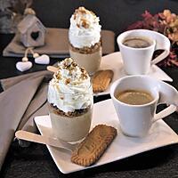recette Mousse Café Liégeois, Croustillant Spéculoos-Chocolat et Noisettes Caramélisées
