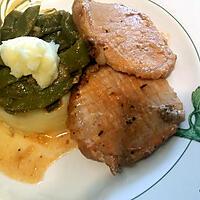 recette Rôti de porc et haricots verts