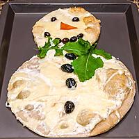 recette Pizza bonhomme de neige