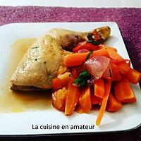 recette Poulet aux carottes et tomates