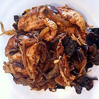 recette Wok de poulet aux champignons noirs et pousses de soja
