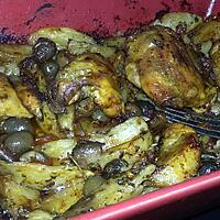 recette Haut de cuisses de poulet rôti aux olives et aux épices