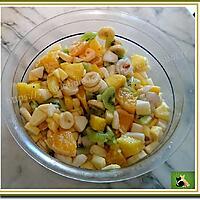 recette Salade sucrée hivernale : ananas, litchi, kiwi, banane, orange, pomme, poire